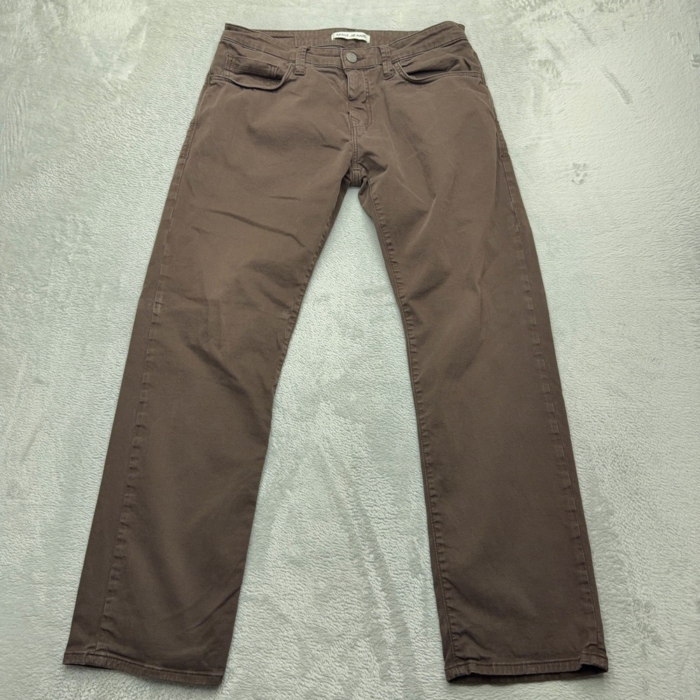 Mavi Jeans Pants Mens 32x30 Brown Zach Straight Leg Stretch Twill Casual